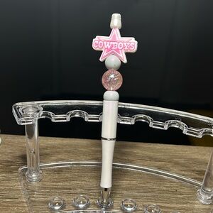 Pink Dallas Cowboys Beaded Pen 1 Of 1